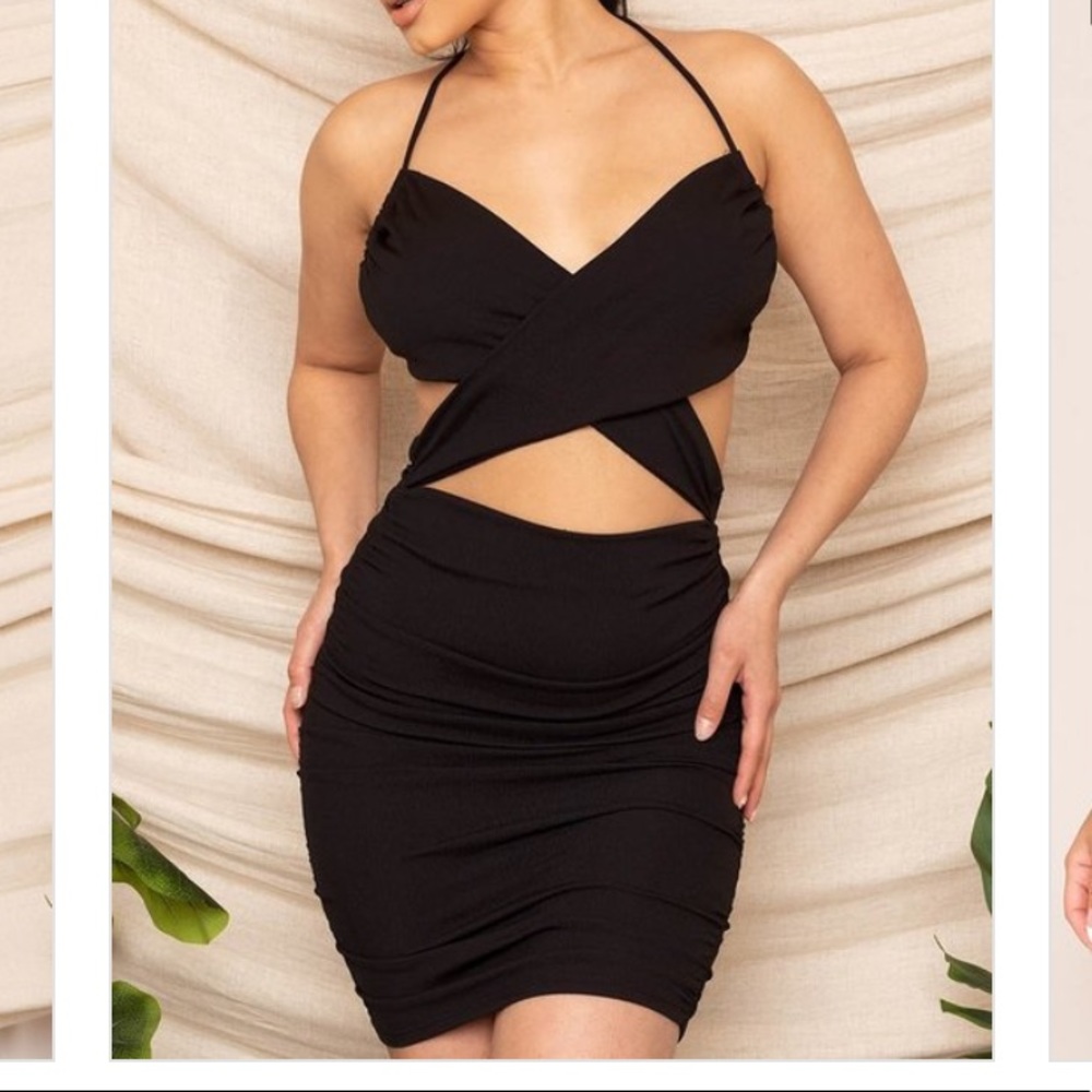 Cross cross Mini dress